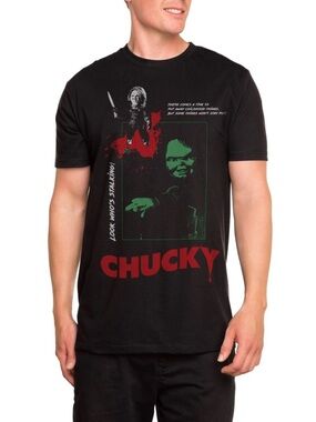 Chucky Child's Play Look Who's Stalking Men’s shirt 2XL Halloween Horror